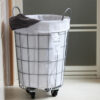 WIRE ARTS ＆ PRO.laundry ROUND BASKET WITH CASTER 33L